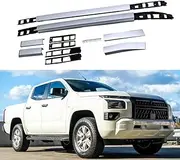 Roof Rack Side Rails Compatible with Mitsubishi Triton L200 LC2T 2024 2025 2026 Rooftop Luggage Carrier Aluminum (Silver)