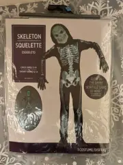 Glow in the Dark Skeleton Costume, Child Large 12-14