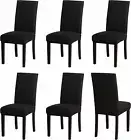 Dining Chair Covers 6Pcs Soft Linen Dining Chair Slip Covers Removable Kitchen S