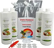 Cruise Runners Fake Shampoo & Conditioner Alcohol Drinking Flask Kit Plastic Bottles Hidden Liquor Pouches Containers Cruise Liquor Smuggle Bottle Hide Sneak Booze Rum Runners For Cruise 17.3 oz ea.