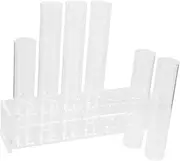 CANIGHT 1 Set Clear Glass Test Tube Propagation Station with Stand Hydroponic Vase for Indoor Plants Flowers Office Decor Elegant Desktop Plant Holder for Home Special Occasions
