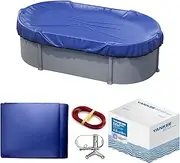 Yankee Pool Cover for Oval Pool | 12 x 18 -ft |Basic Oval Winter Pool Cover for Above Ground Pools | Extra Thick & Durable, UV-Resistant | Above-Ground Pool Protection