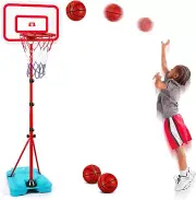 Kids Basketball Hoop, Toddler Basketball Hoop with 3 Balls Adjustable Height ...