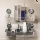 Removable Suction Cup Shower Shelf Kitchen Spice Rack Practical Detachable
