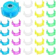 85Pcs Sewing Bobbin Holder Clips Bobbin Holder Clamps Thread Clips Sewing Tool Accessory Prevent Thread Tails Small Clips for Thread Bobbin Storage and Organizing, 5 Clear Colors