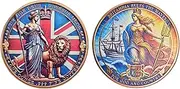 Katy Craig 1oz UK Britannia Colour .999 Fine Copper Round in Capsule