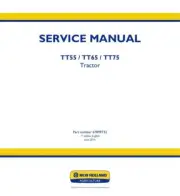 New Holland TT55, TT65, TT75 Tractor Service Manual Repair Shop Book
