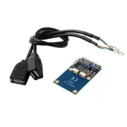 1Pack Mini PCI-E PCI Express to 5 Pin Dual USB 2.0 Adapter Riser Card Extender b