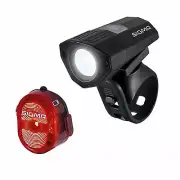 SIGMA Buster 100 Bike Light + Nugget II Flash Tail Light Set, USB Rechargeable