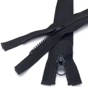 Black Separating Zippers for Jackets 23 inch #5 Jacket Zipper Replacement 2PC...