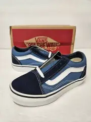 Vans Kids Old Skool, Navy/True White, Size 12.5