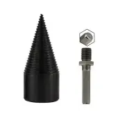 2PC Wood Splitter Firewood Drill-Bit Kindling Log Splitter Heavy Duty Electric Splitting Drills 42mm Screw Cracker Remov