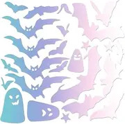 Halloween Ghost Decals | Dustproof Halloween Window Cling Decals | Window Ghost Decal Bat for Laptop Water Bottles Luggage Scrapbook and Halloween Decor Astray