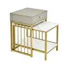 2 Piece Nesting Coffee Table Set with Drawer and Shelf