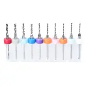 10 x 1.1-2.0mm Carbide CNC Engraving Circuit Board Micro PCB Drill Bit