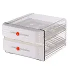 Double Drawer Egg Organizer Pantry Stackable Refrigerator Storage with Data