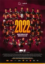 BRISBANE BRONCOS NRL TEAM POSTER, RUGBY STORM, DOGS EELS PANTHERS cowboys