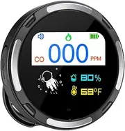 GUYOS 2.1-inch Display Detector Portable Carbon Monoxide Tester Multifunctional Temperature and Humidity Test Meter Electrochemical Sensor IP65 Waterproof Household Air Quality Meter