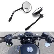 Motorcycle Black Metal 3" Round Rearview Mirror Side Mirrors for Harley Davidson