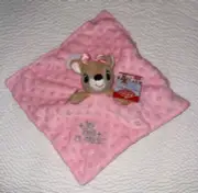 NEW Lovey My First Clarice Reindeer Soft Baby Toy Pink Embossed Dots Embroidered