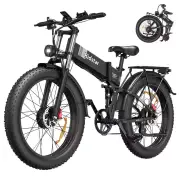 [EU DIRECT] Ridstar H26 PRO Electric Bike 48V 20AH Battery 1500W*2 Dual Motors 26*4.0inch Tires 65-110KM Max Mileage 150