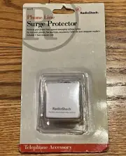 RadioShack Phone Line Surge Protector, +for Faxes, Answerers, Modems. NEW/SEALED