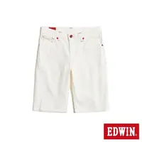 在飛比找momo購物網優惠-【EDWIN】男裝 EDGE 503 紅色袋花牛仔短褲(白色