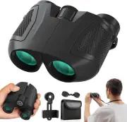 12X30 Compact Binoculars for Adults and Kids, High Power Lightweight Small Binoc