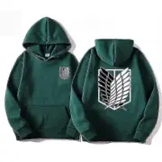 Attack On Titan Men's Hoodie Anime Hoodies Men Women Streetwear Pullover Harajuku Hoodies Sweatshirt Clothes green XXXL