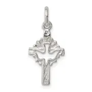 Sterling Silver Dove Cross Charm