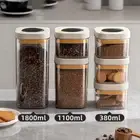 Plastic Airtight Food Storage Containers Reusable Pantry Organization