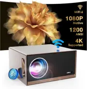 Projector With WiFi6 And Bluetooth 5.3,XIDU 1200 ANSI FHD 1080P Support 4K