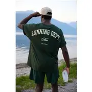 Mens Forest Oversized Man Script Running Department T-Shirt