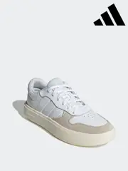 adidas White Litecourt Trainers (E44603) | $150