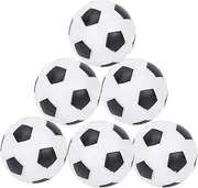 32mm Table Football Small Football, Table Soccer Footballs Replacement Mini Plastic Black and White Soccer Ball for Foosball Tabletop Game Foosball Accessory 6 Pieces