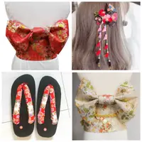在飛比找樂天市場購物網優惠-和服蝴蝶結頭飾木屐拖鞋襪子日本浴衣羽織白色內搭搭配和服的配飾