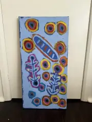 Original Aboriginal Art On Canvas Warlu Arts 91 X 46cm Painting On Canvas