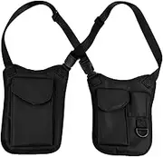 Stealth Travel Holder - Armpit Sling Bag, Sporty Pack | Lightweight Nylon Case with Underarm Strap Security, Hidden Storage Mobile Carrier for Jogging Exercise Routine Men and Women