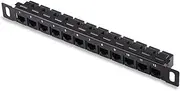 GeeekPi DeskPi RackMate Accessories Network Patch Panel 12Port CAT6 10 inch 0.5U Rack, Network Switch for RackMate T1/T0/T2