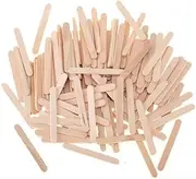 Leona Co 150 Pcs Natural Wooden Food Grade Craft Sticks - Ice Cream Stick - Popsicle - 55mm Length - Suit Crafting, Stirring, Paddle, Waxing, Mini Ice Pop Stick for DIY Kids Popcicle