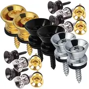 DRESSOOS Guitar Button Pin Easy Install Metal Strap Button for Guitar Straps and Bass