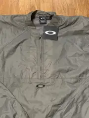 Oakley Software Jacket Mens 3XL Gray Windbreaker Windshell Pullover Nylon New