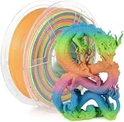 PLA+ Rainbow, Matte Rainbow PLA+ Filament 1.75mm, Fast Color Change 3D Printer Filament PLA Plus, PLA Plus Multicolour 1kg Spool, Dimensional Accuracy +/- 0.02 mm