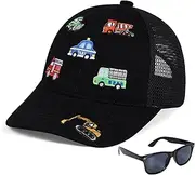 [BEARAE] Toddler Baseball Hat Sunglasses Set, Kids Baseball Cap Hats with Sunglasses, Baby Ball Cap Sun Hat for Boys Girls 3-8