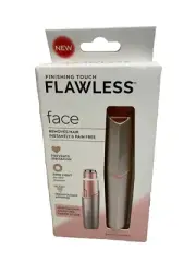 Finishing Touch Flawless Facial Hair Remover for Women, Rose Gold Face Razor wit
