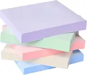 Navrex Sticky Notes 5 Pads 3x3 Self-Stick Notes, 5 Color, 100 Sheets/Pad, Super Sticky