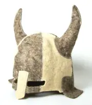 FELT HAT SAUNA Viking helmet Berserk Sea king Wool Easter Gift