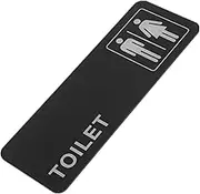 TEHAUX Plastic Self Adhesive Bathroom Sign for Men Women Modern Restroom Identification Sign Durable Washroom Signage for Home Office Restaurant Easy Installation Elegant