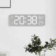 USB Powered Large Digital Wall Clock 9 Inch Temperature Humidity Week Auto Dimme