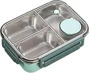 Stainless Steel Lunch Box - Leakproof Salad Box with 3 Compartments Adult Lunch Box | Lunch Containers Large Capacity Lunch Box for Kids Students School Adults Work